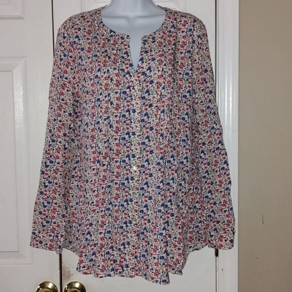 Jane and Delancey  floral print blouse  Sz L  NWT - Picture 1 of 5